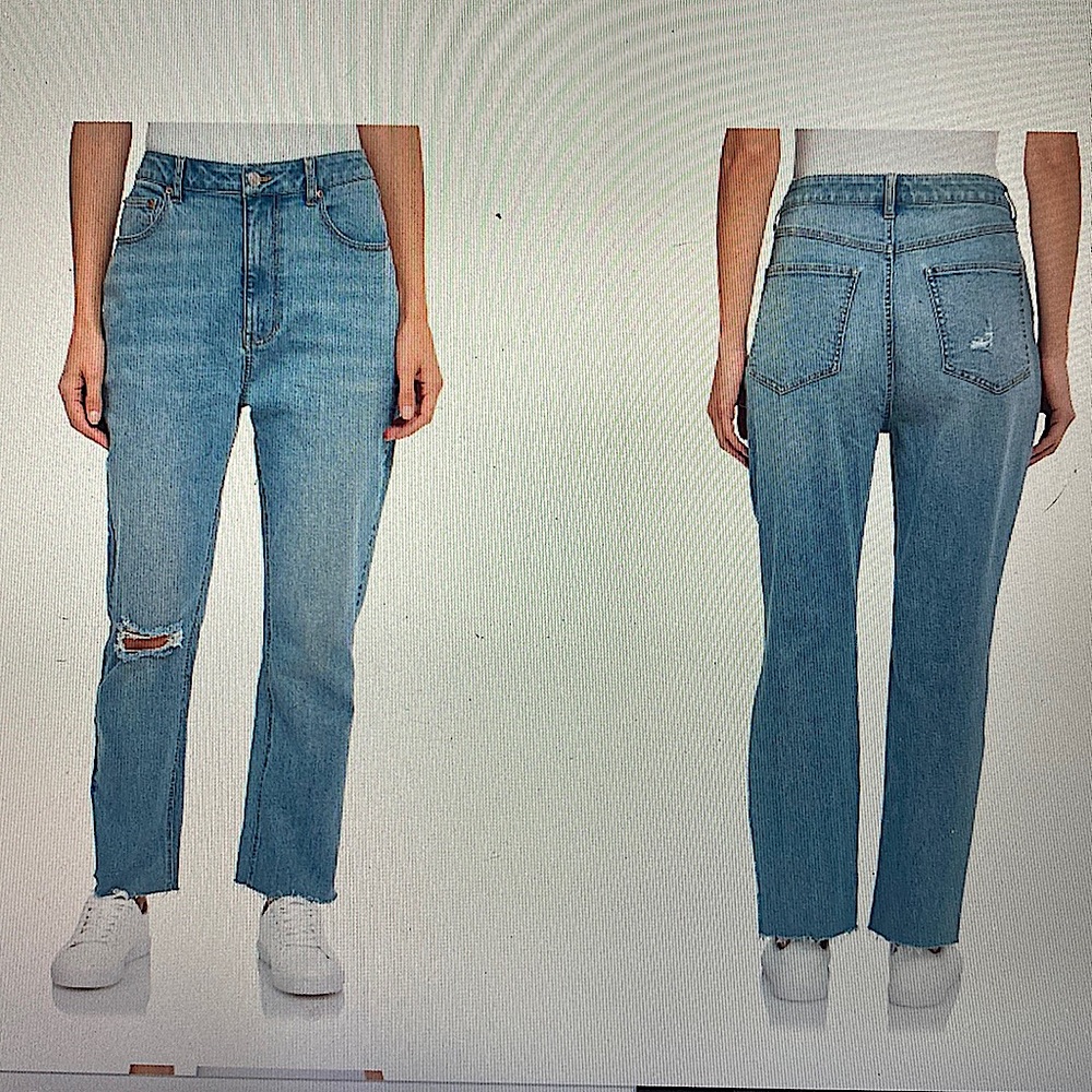 Avec Les Filles High Rise Cropped Jeans